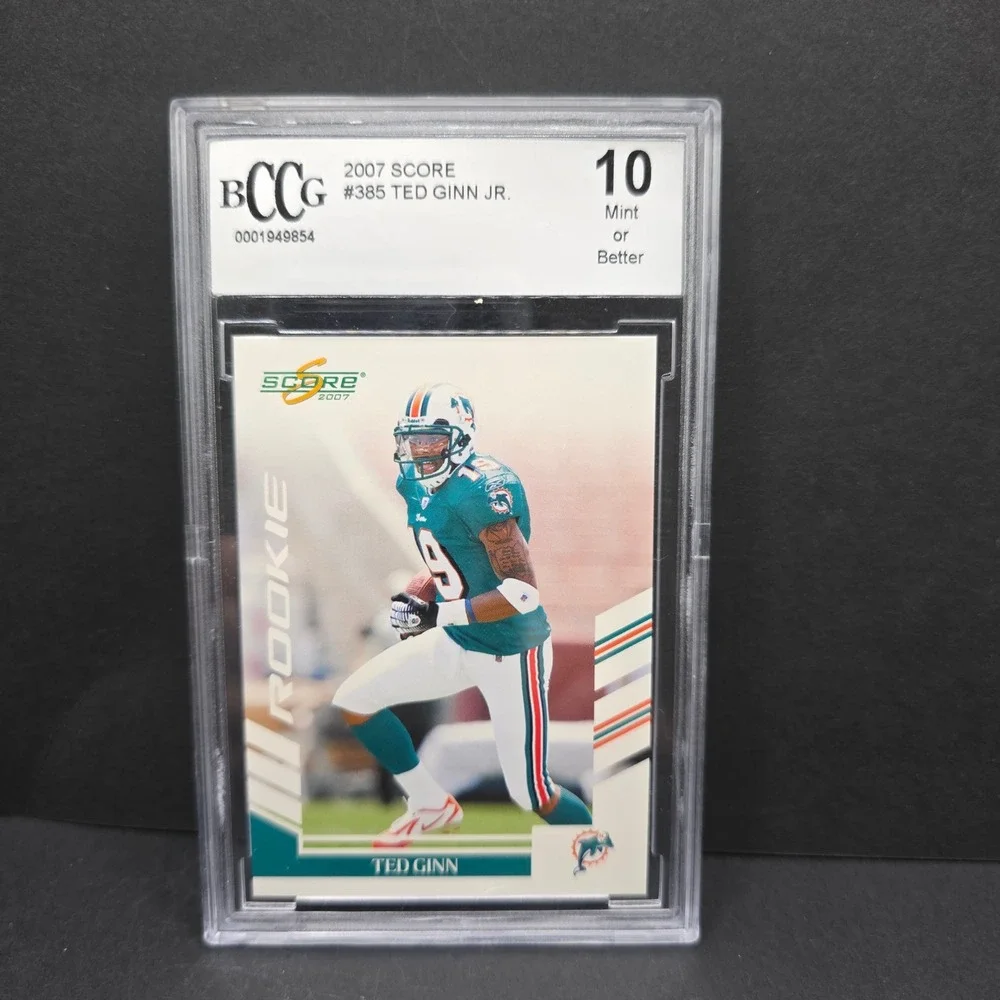 Score Ted Ginn Jr Rookie Football Card 2007 #385 BCCG 10 Mint or Better